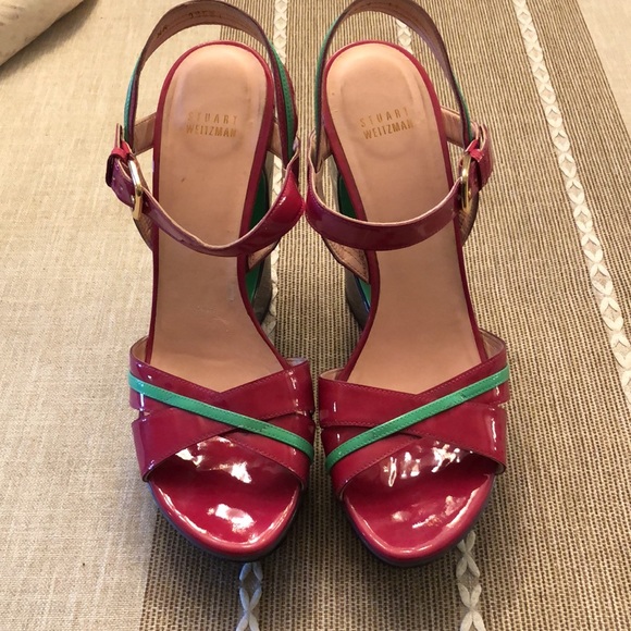 Epic Stuart Weitzman Patent leather wedges - Picture 2 of 12